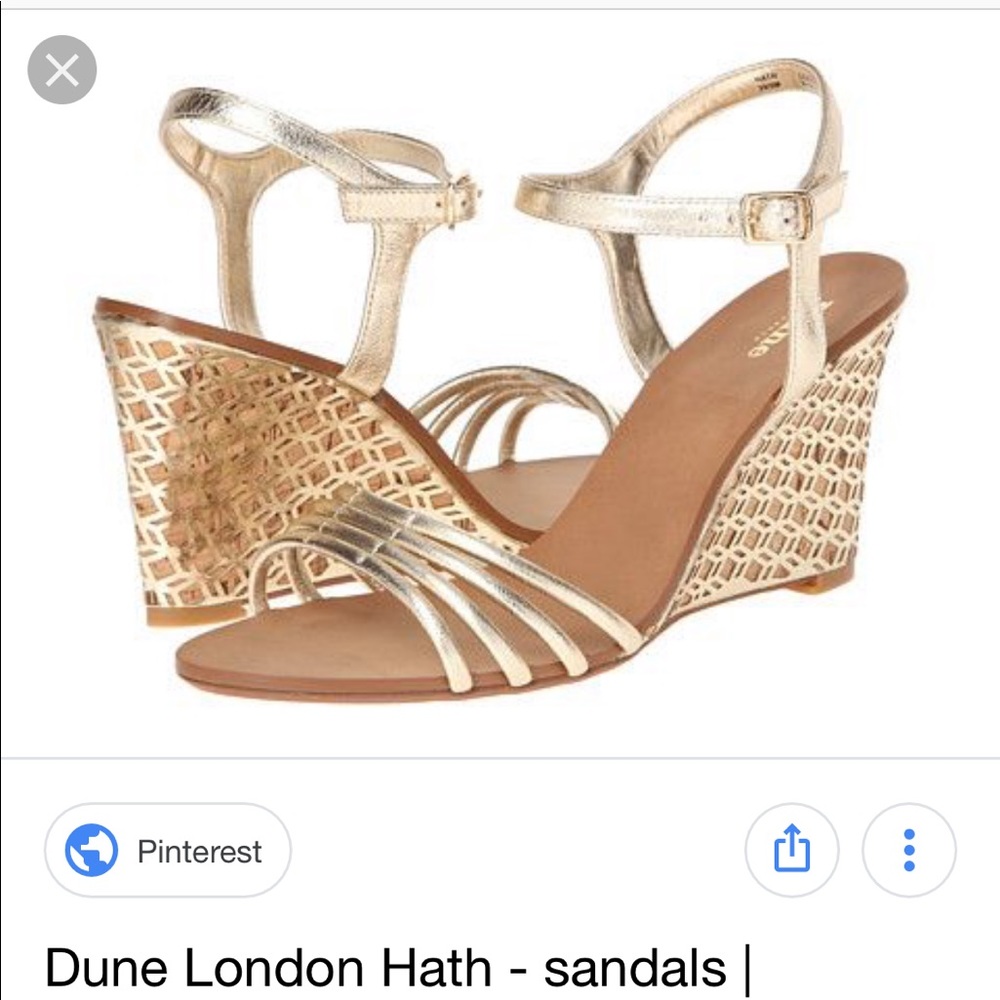 Gold wedge sandals (Dune London)